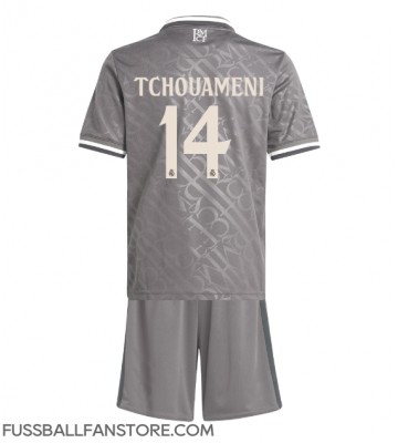 Real Madrid Aurelien Tchouameni #14 Replik 3rd trikot Kinder 2024-25 Kurzarm (+ Kurze Hosen)